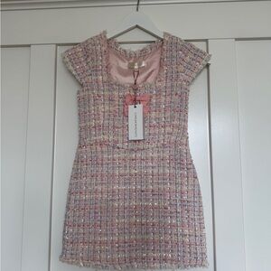 LoveShackFancy Girls Rafia Tweed Dress